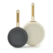 GreenPan™ Stanley Tucci™ Ceramic Nonstick 20cm and 26cm Frypan Set White (2 Piece)