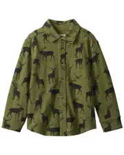 Hatley Majestic Elk Jersey Button-Down Shirt 2 NoColor