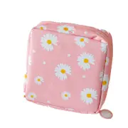 3 Pcs Women Tampon Daisy Storage Bag Sanitary Pad Pouch Napkin Cosmetic Bags Organizer Ladies Makeup Bag Girls Tampon Holder Organizer
