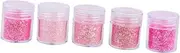 MOTHNUR Nail Dipping Sequins Powder Set 1mm-3mm Glitter Powder Gradient Sequins