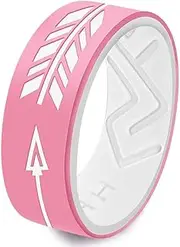 [LWJYX] Silicone Couple Wedding Bands,Breathable Arrow Design Rubber Engagement Rings,Anniversary Promise Lover Ring,8mm Wide 2mm Thick