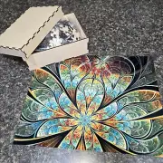 Fractal Art Display Jigsaw Puzzle Converging Colors