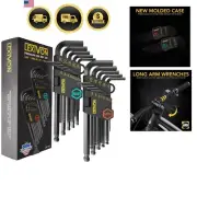 Allen Wrenches Set 26 Piece Hex Keys Metric SAE Industrial-Grade Steel