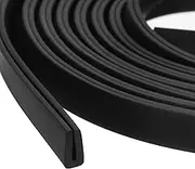 sourcing map U Channel Edge Trim, 9.8ft Length Rubber Guard Seal Strip Edge Protector Flat Type Fit for 0.5-1mm Edge, (5/32" W x 5/16" H) Black