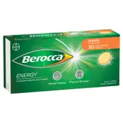 Berocca Energy Orange Flavour Effervescent Tablets 30 Pack