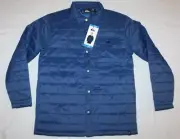 New boys QUICKSILVER blue insulated shirt jacket Size 14/16