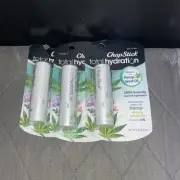 NEW CHAPSTICK Total Hydration Infused With Hemp Seed Oil Pack Of 3