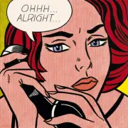 ROY LICHTENSTEIN PAINTING PRINT POP ART CANVAS STRETCHED FRAMED WOMAN PHONE WALL