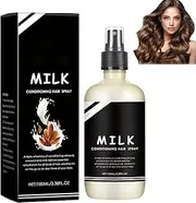 Milk Conditioning Hair Mist, Leave-In Conditioner & Detangling Spray, Smooth and Moisturising for Anti-Frizzy & Heat Protectant, Volumising & Shiny, Lightweight Conditioning for Damaged Hair (1pcs)