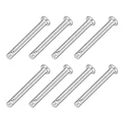 8Pcs 1/8" x 1" Single Hole Clevis Pins, 304 Stainless Steel Flat Head Pins