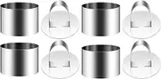 Cake Ring Mould Stainless Steel Cake Ring, with Pusher Cake Decorating Tools Cake Mousse Pastry Ring Mold Cooking Rings Baking Tools for Making Cake, Bread(4Pcs)