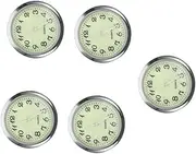 Mobestech 5pcs Car Clock Dash Small Digital Clock Car Stick on Clock Small Digital Battery Operated Auto Retro Car Mini Clock Mini Round Clock Clocks Tiny Clock Pendulum Vehicle Clock