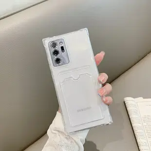 可插卡 三星 A52S A52 A22 4G A72 note10 s20 四角防摔 透明 信用卡 悠遊卡 手機殼