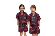 XMAS GIFT BNWT Peter Alexander JNR XMAS TARTAN PJ SET W BAG SZ 8