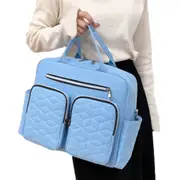 Large Mummy Changing Shoulder Travel Bag Hospital Baby Nappy Tote Handbag-Blue
