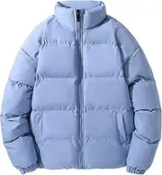 [JEShifangjiusu] Mens Puffer Lightweight Down Coat Zipper Windbreaker Outerwear Warm Winter Jacket