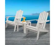 Outdoor Chair Setting Beach Chairs Table Wooden Adirondack Patio Lounge Gardeon