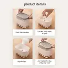 Kitchen Dish Soap Dispenser With Sponge Holder, Countertop Soap Pump Dispenser