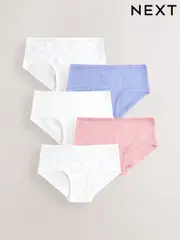 Pink/Cream Hipster Briefs 5 Pack (2-16yrs) (AA7853) | $20 - $28