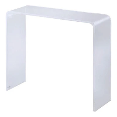 Fox Hill Trading Pure Decor 9" Lucite and Acrylic Console Table in Clear