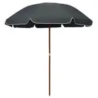 Garden Parasol Steel Pole 240cm Outdoor Umbrella Sunshade Anthracite Grey