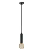 Mimir Black and Brass Mesh Pendant