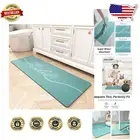 Teal Non-Slip Bath Mat 17" x 48" - Quick Dry & Light Weight with Fun Print