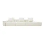 [James Lane] Riley Boucle Ivory Modular Sofa - 1x Arm, 2x Armless, 1x Right Terminal