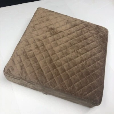 Comfortanza Chair Seat Cushion 18x18x5in Memory Foam Non-Slip Washable Brown