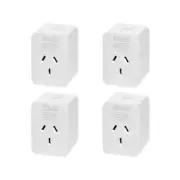 Arlec PC191HA-4 Grid Connect App & Smart Plug In Socket with Energy Meter-4 Pack