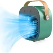 Air Portable Conditioner Fan Mini Cooler Rechargeable USB Green Indoor & Outdoor
