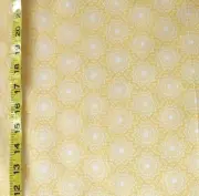 FABRIC JO-ANN QUILT BLOCKS LACEFLOWER "YELLOW LACE" 100% COTTON - 1.180 YARDS