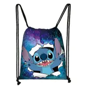 Lilo and stitch print drawstring bag for kids boys girls sports swimming school backpack travel backpack 17