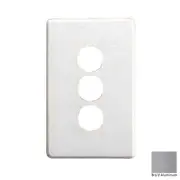 Clipsal Classic C2000 Series Plate Cover 3 Gang Brushed Aluminium - C2033C-BA