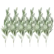 6Pcs Artificial Palm Leaves Plants Fake Fronds Faux Greenery Decor, Green