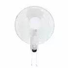 Heller White Wall Fan Tilt Adjustable 3 Speed Oscillating Pull Cord 40cm