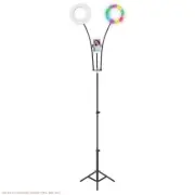 Supersonic® PRO Live Stream Double 8-Inch LED Selfie RGB Ring Light with Stand