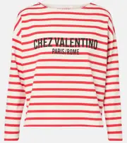 [Valentino] Valentino Chez Valentino cotton jersey T-shirt AU 14 red