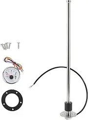 X AUTOHAUX 450mm Fuel Sending Unit and Gauge Kit 240-33 Ohms 17.7" Boat Fuel Tank Sending Unit Fuel Water Level Sensor and Fuel Gauge for Boat Car Truck RV