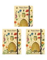 3x Cavallini Large Notebook/Journal Diary School/Office Writing Stationery Bee