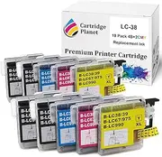 Cartridge Planet 10 Pack (4BK,2C,2M,2Y) Compatible Ink for Brother LC-38 LC38 for Brother DCP145C DCP165C DCP195C DCP375CW MFC250C MFC255CW MFC257CW MFC290C MFC295CN