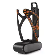 Bicycle Multifunctional Bottle Cage Tire Lever Tool Box (Black Orange)