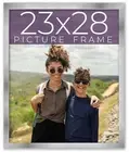 23x28 Frame Silver Real Wood Picture Frame Width 0.75 inches | Interior Frame De