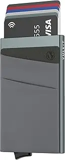 [VULKIT] Card Holder with Money Pocket Pop Up Wallet RFID Blocking Slim Metal Bank Card Case Holds 5 Cards and Notes