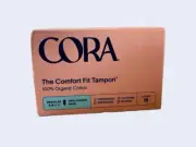 NIB Cora 100% Organic Cotton COMFORT Fit Tampons Regular 18 Count SEALED NEW