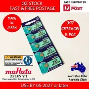 5x MURATA (ex-SONY) SR726SW 397 1.55v Button Coin Cell Silver Oxide Battery FAST