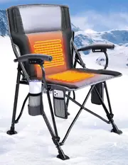 Mpow Heated Camping Chair for Adults, Heats Back and Seat, 3 Heat Levels