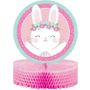 Floral Bunny Party Large Honeycomb Centrepiece