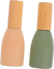 UTHCLO 2pcs Beech Cap Rollerball Perfume Bottles Travel Empty Oil Roller Bottles for Essential Oils DIY Perfume Smooth Application Versatile for