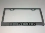 Lincoln Mirror Chrome Stainless Steel License Plate Frame + Caps